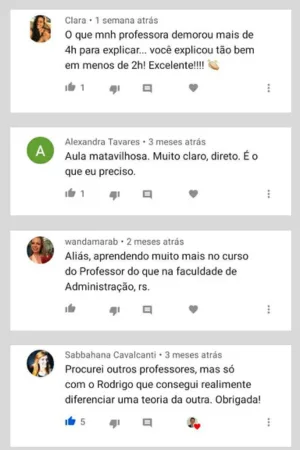 Depoimento de aluno